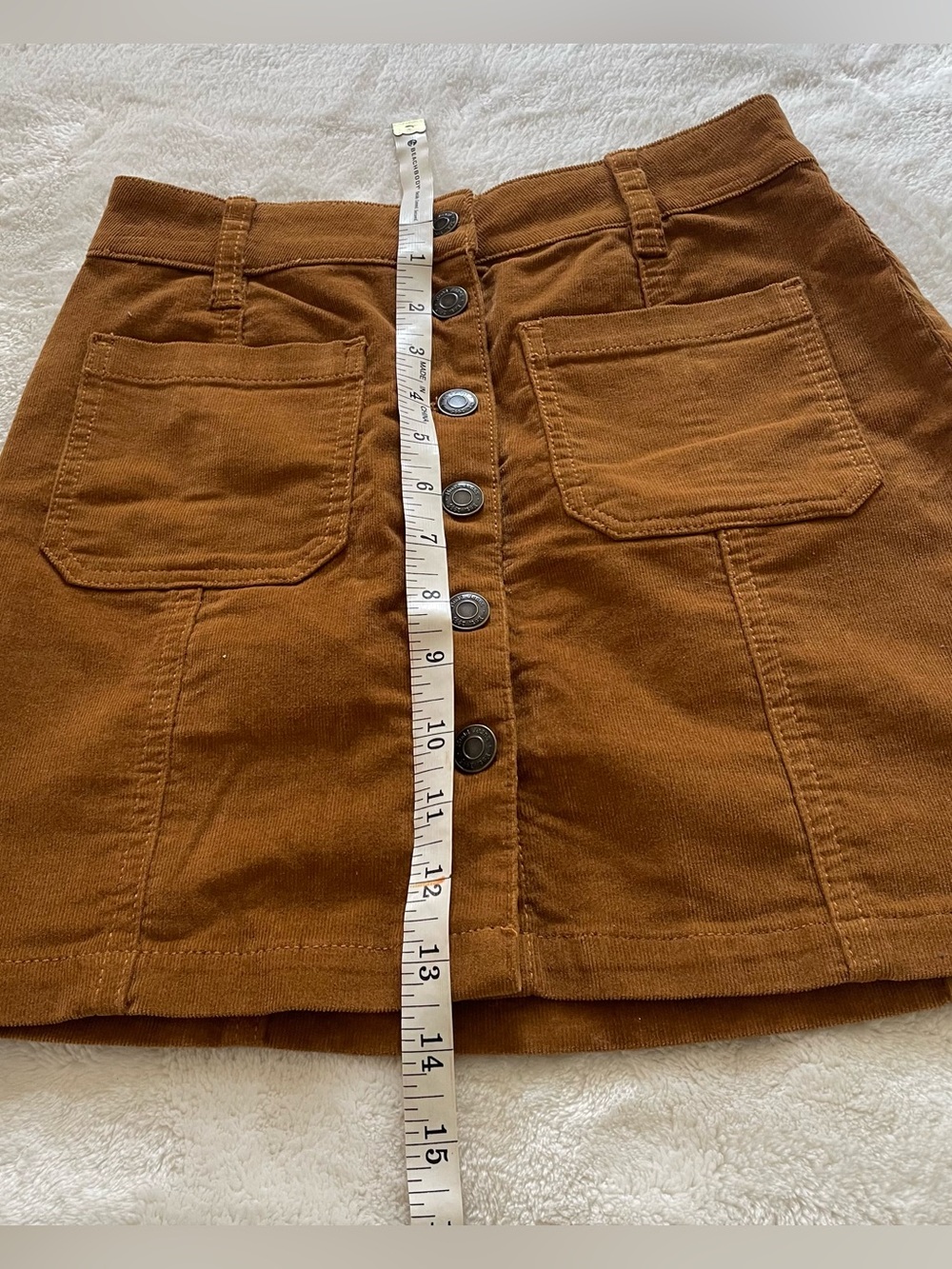 Mudd Corduroy Button Up Mini Skirt size 0 - Picture 10 of 11